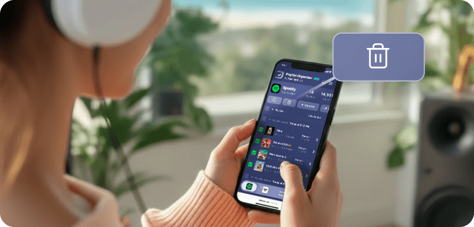Playlist Organizer — delete playlists